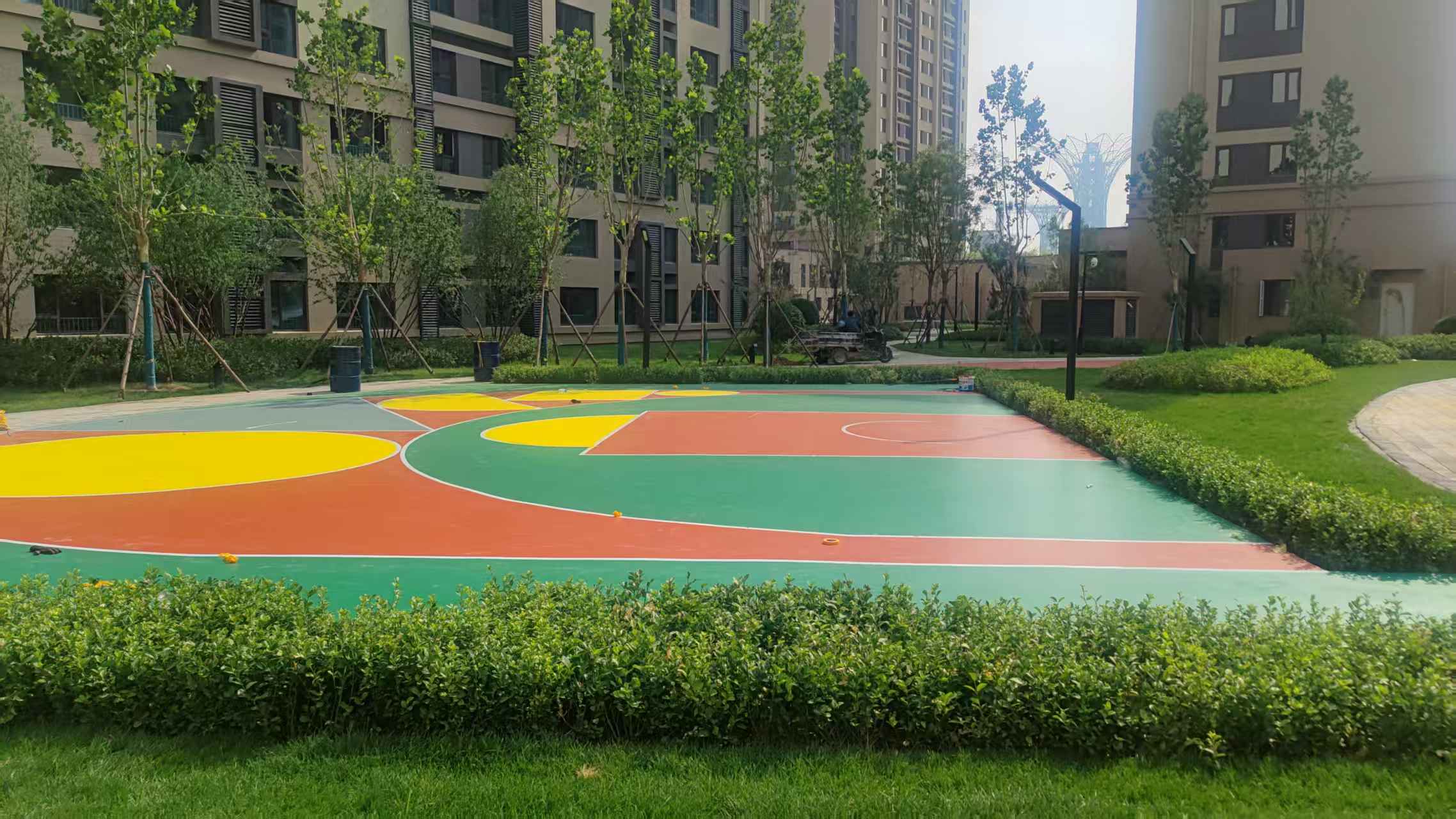 长春市自结纹塑胶跑道塑胶地面 - 方案